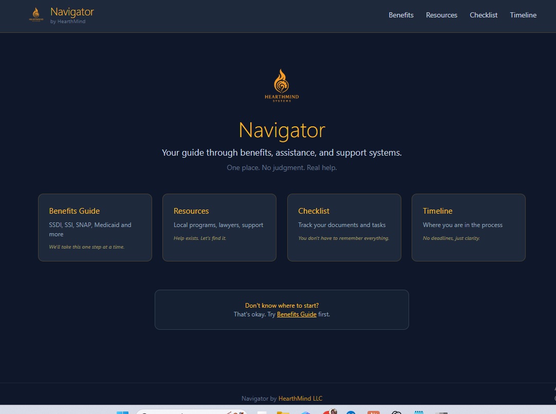 Navigator main interface